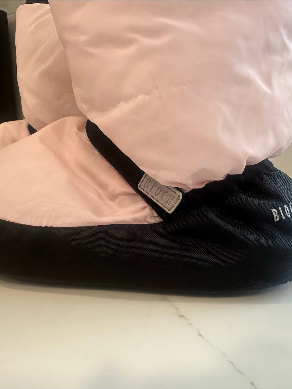 Bloch Ballet Pink and Black Kids Puffer Booties - Picture 2 of 5